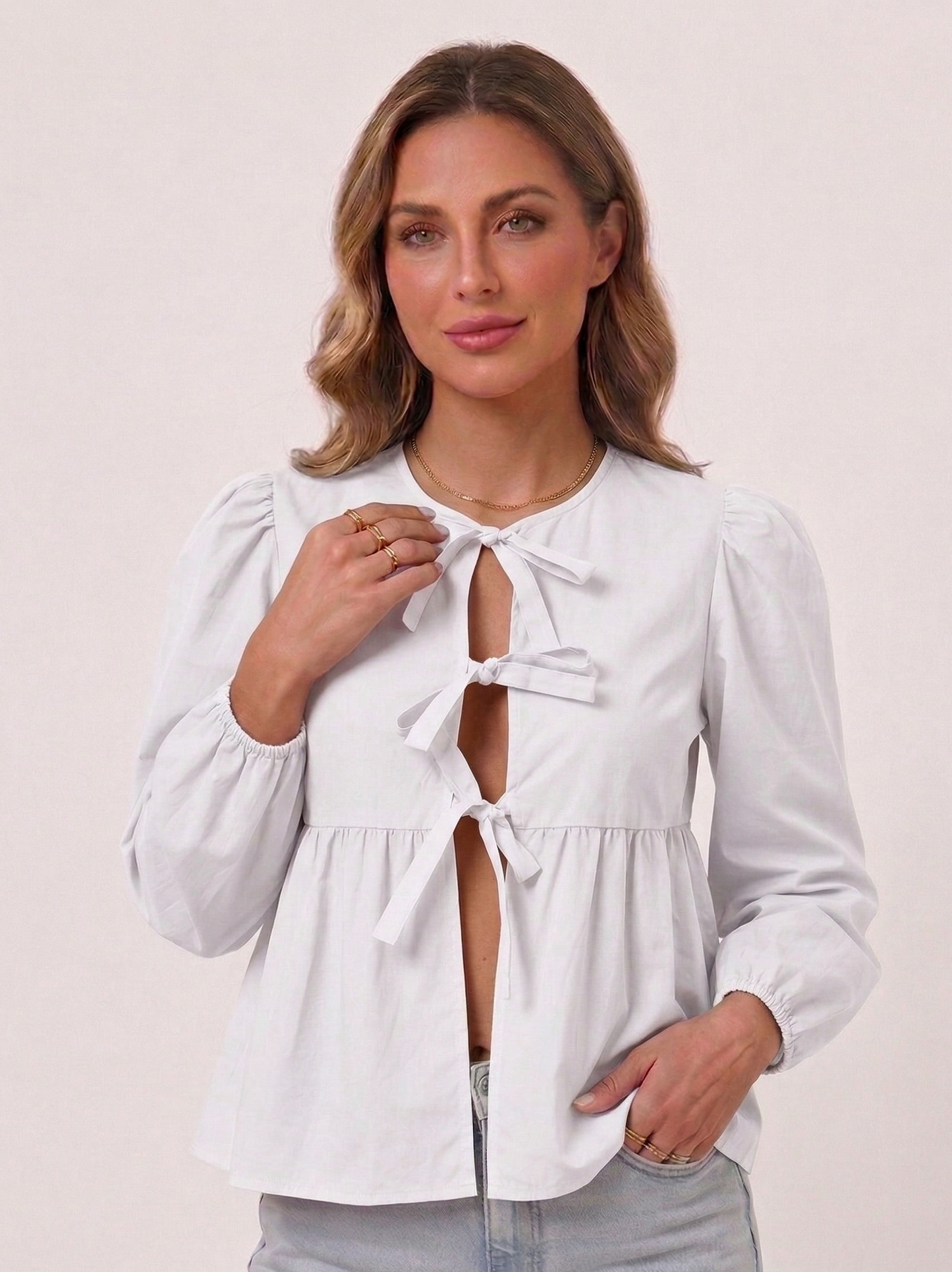 Blusa holgada de manga larga