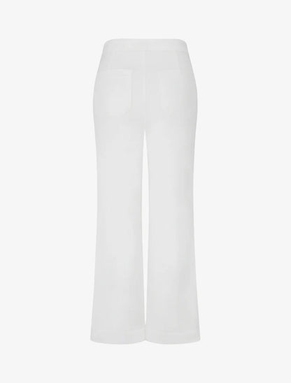 Pantalones rectos estilo pantalón de puente - Blanco