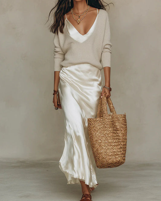 Vestido de satén «Lucía»