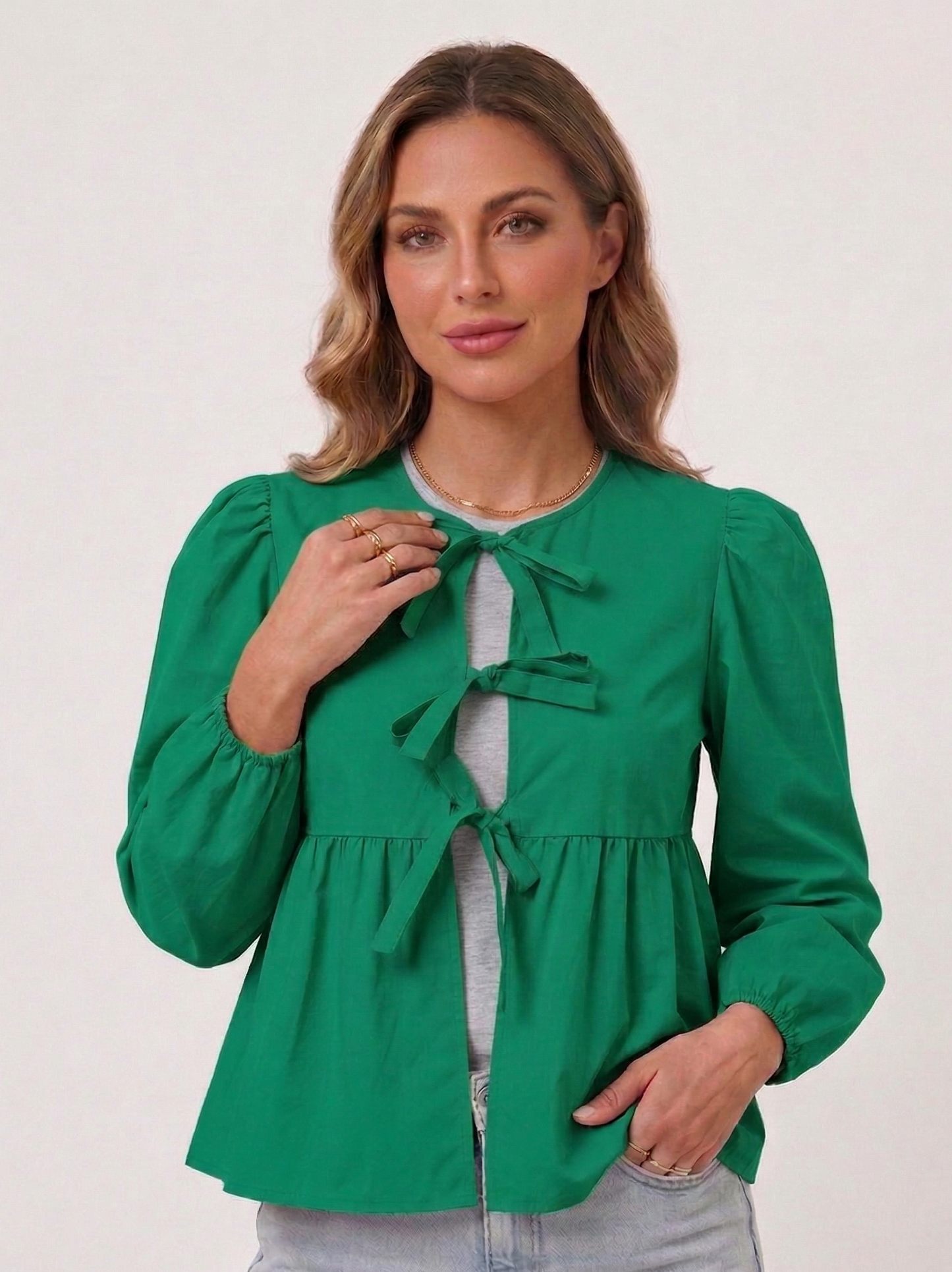Blusa holgada de manga larga
