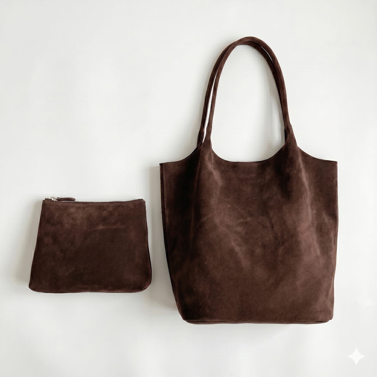 Bolso de hombro de gamuza
