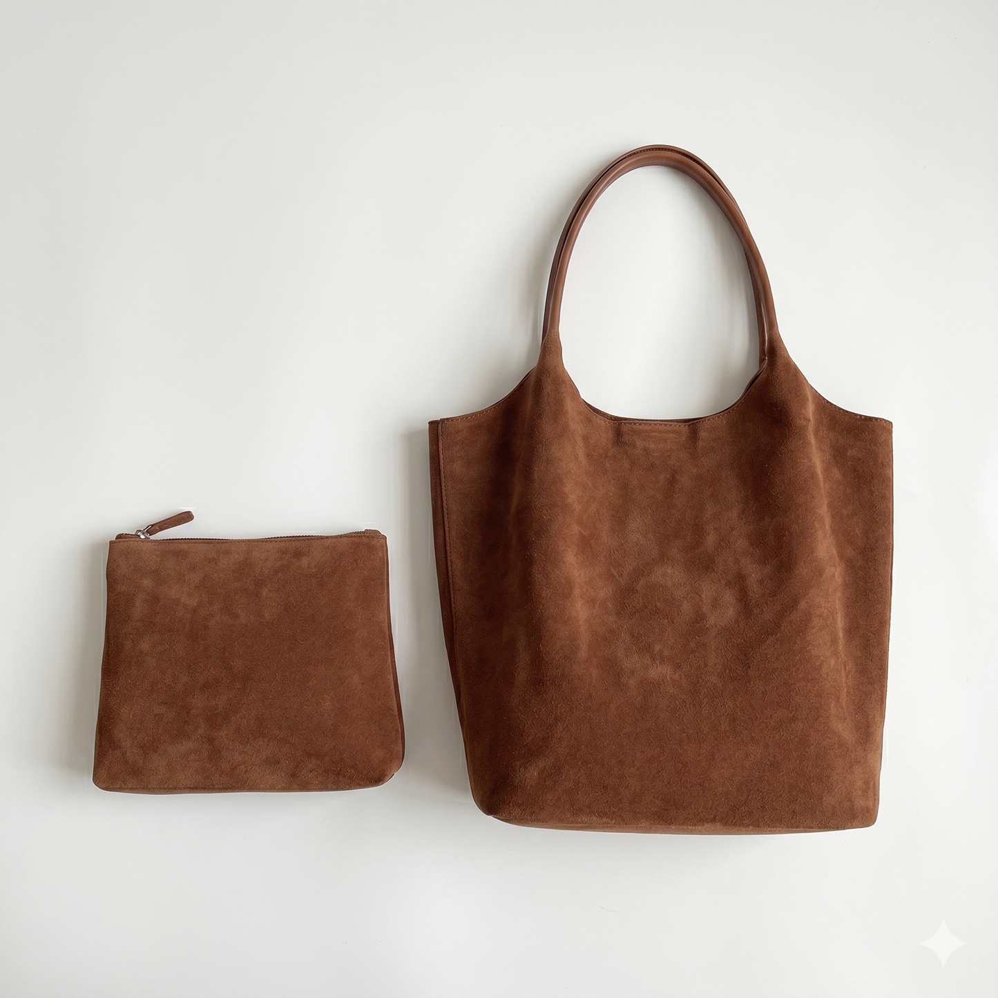 Bolso de hombro de gamuza