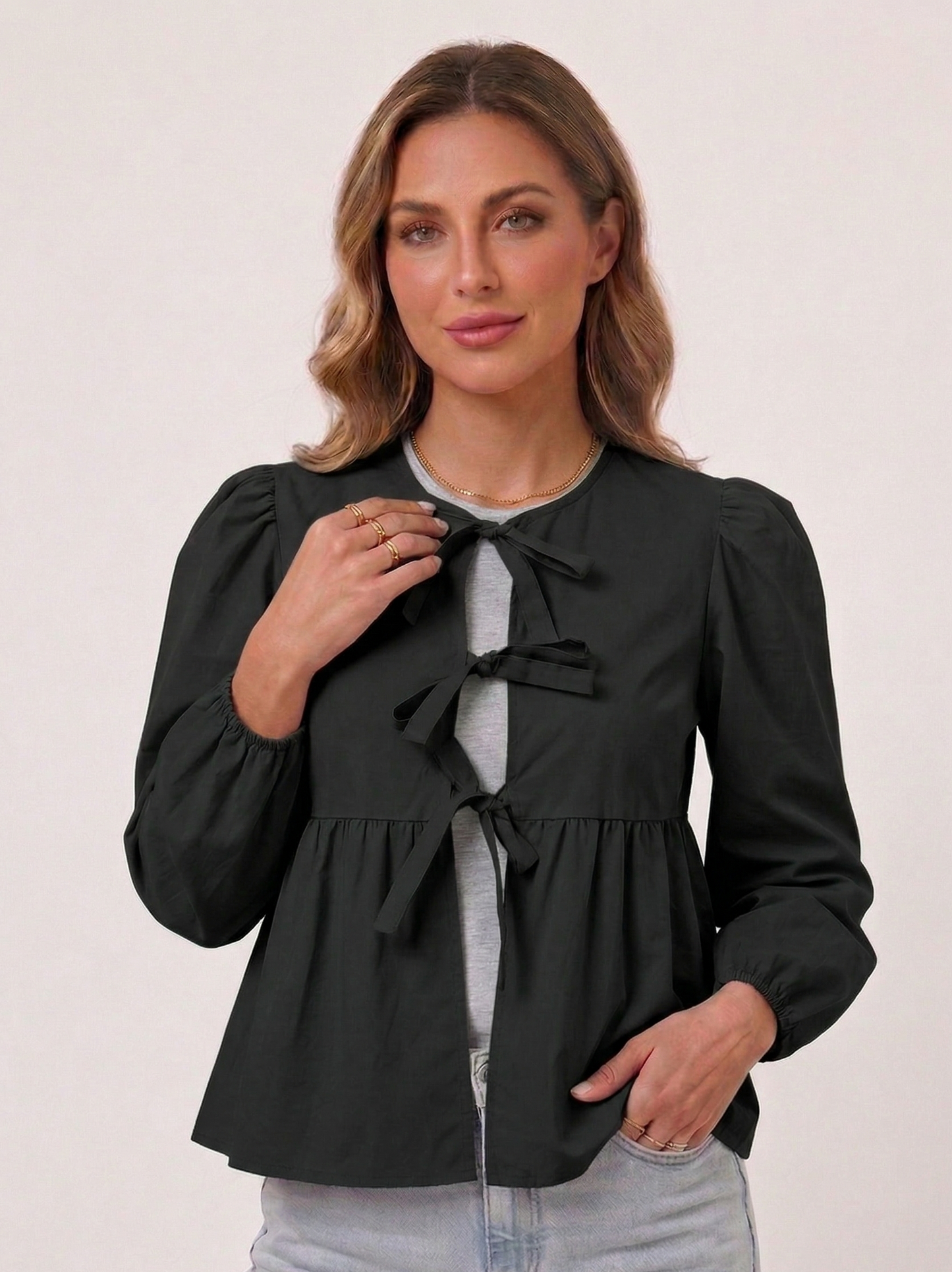 Blusa holgada de manga larga