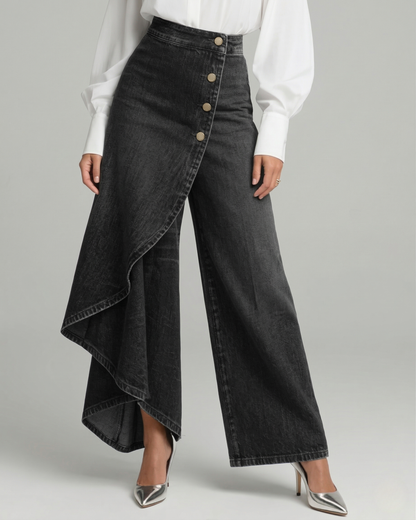 Pantalones envolventes de denim