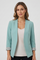Chaqueta recta con hombreras - Verde agua