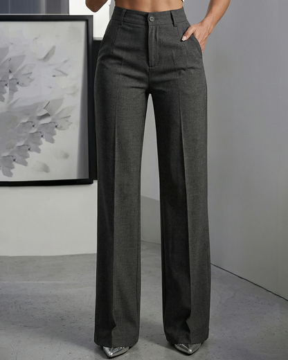 Pantalones de traje de mujer de cintura alta