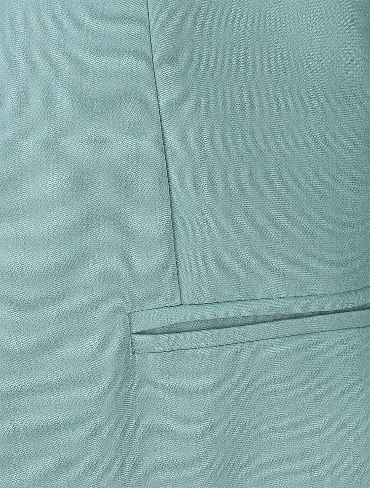Chaqueta recta con hombreras - Verde agua