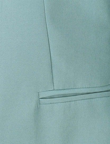 Chaqueta recta con hombreras - Verde agua