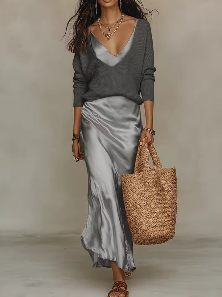 Vestido de satén «Lucía»