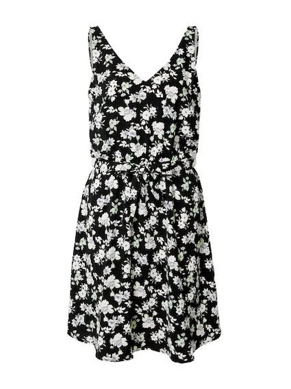 Vestido Negro con Estampado Digital