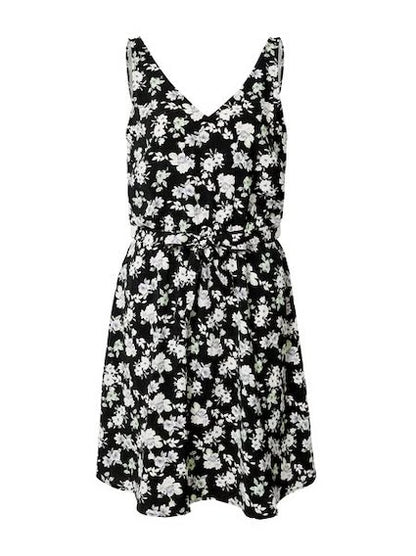 Vestido Negro con Estampado Digital