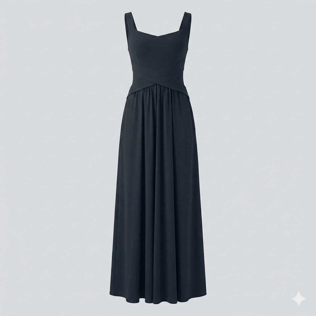Vestido largo negro