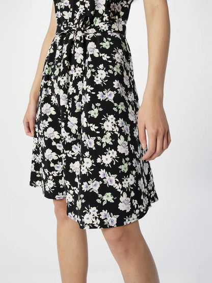 Vestido Negro con Estampado Digital